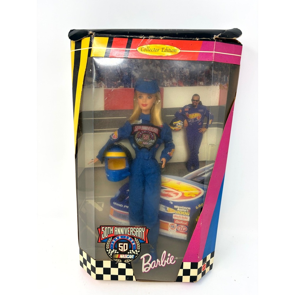 NASCAR 50th Anniversary Barbie Doll 1998 Collector Edition Mattel 20442 NIB